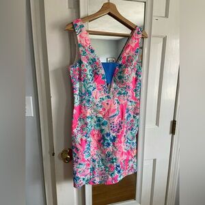 Lilly Pulitzer Floral Pink and Blue Women's Dress